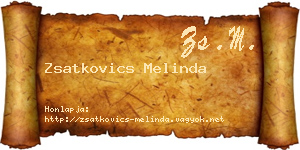 Zsatkovics Melinda névjegykártya